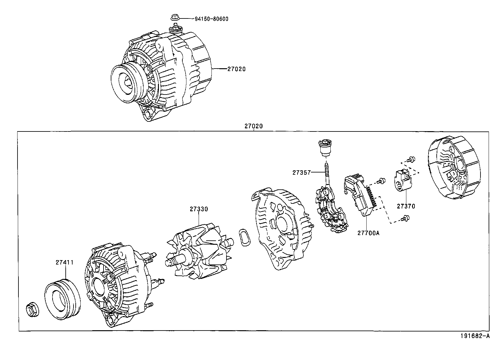 27060-17220 ALTERNATOR ASSY product image