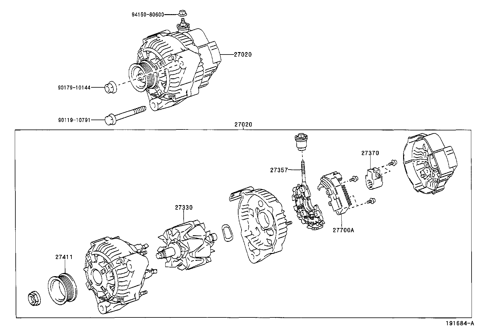 27060-17220 ALTERNATOR ASSY product image