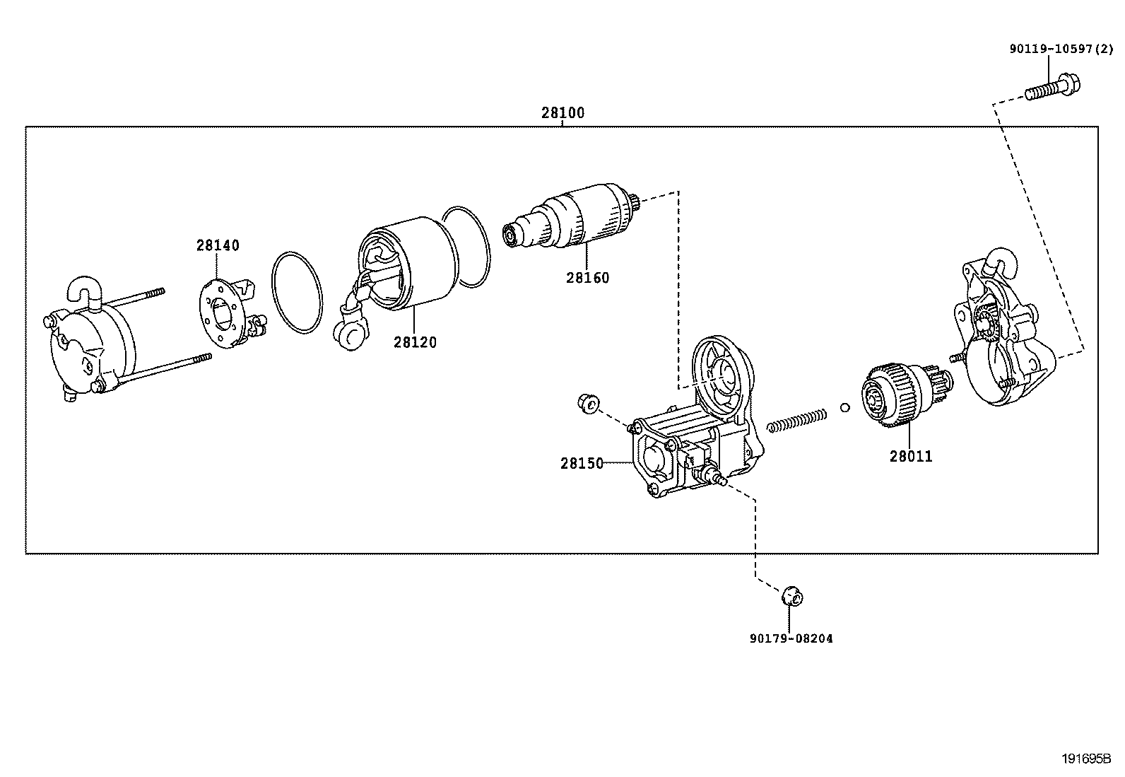 Toyota 28011-50080 CLUTCH SUB-ASSY, STARTER