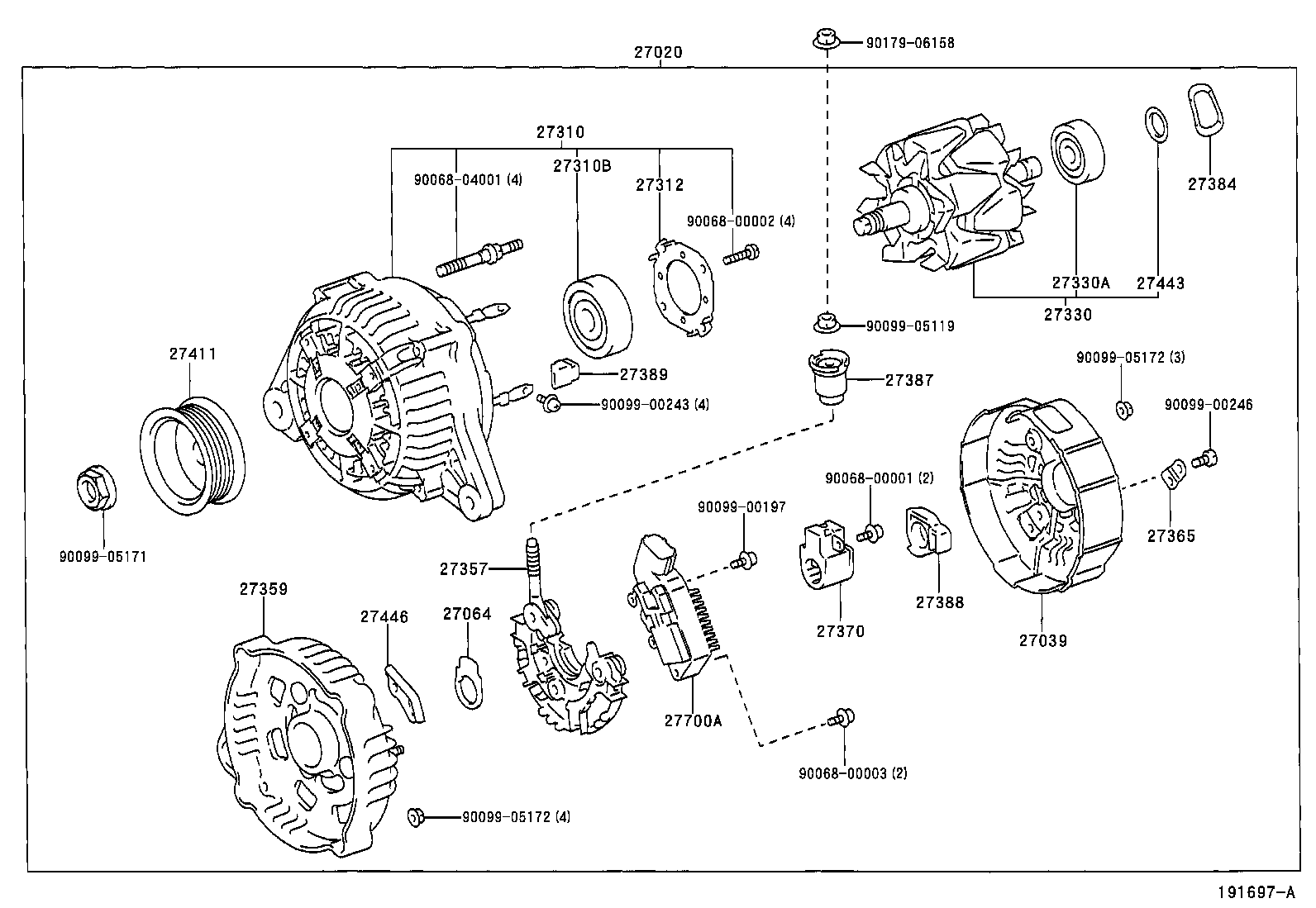27060-0A050 ALTERNATOR ASSY product image