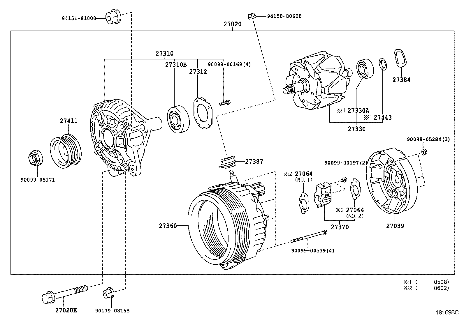 27060-31021 ALTERNATOR ASSY product image