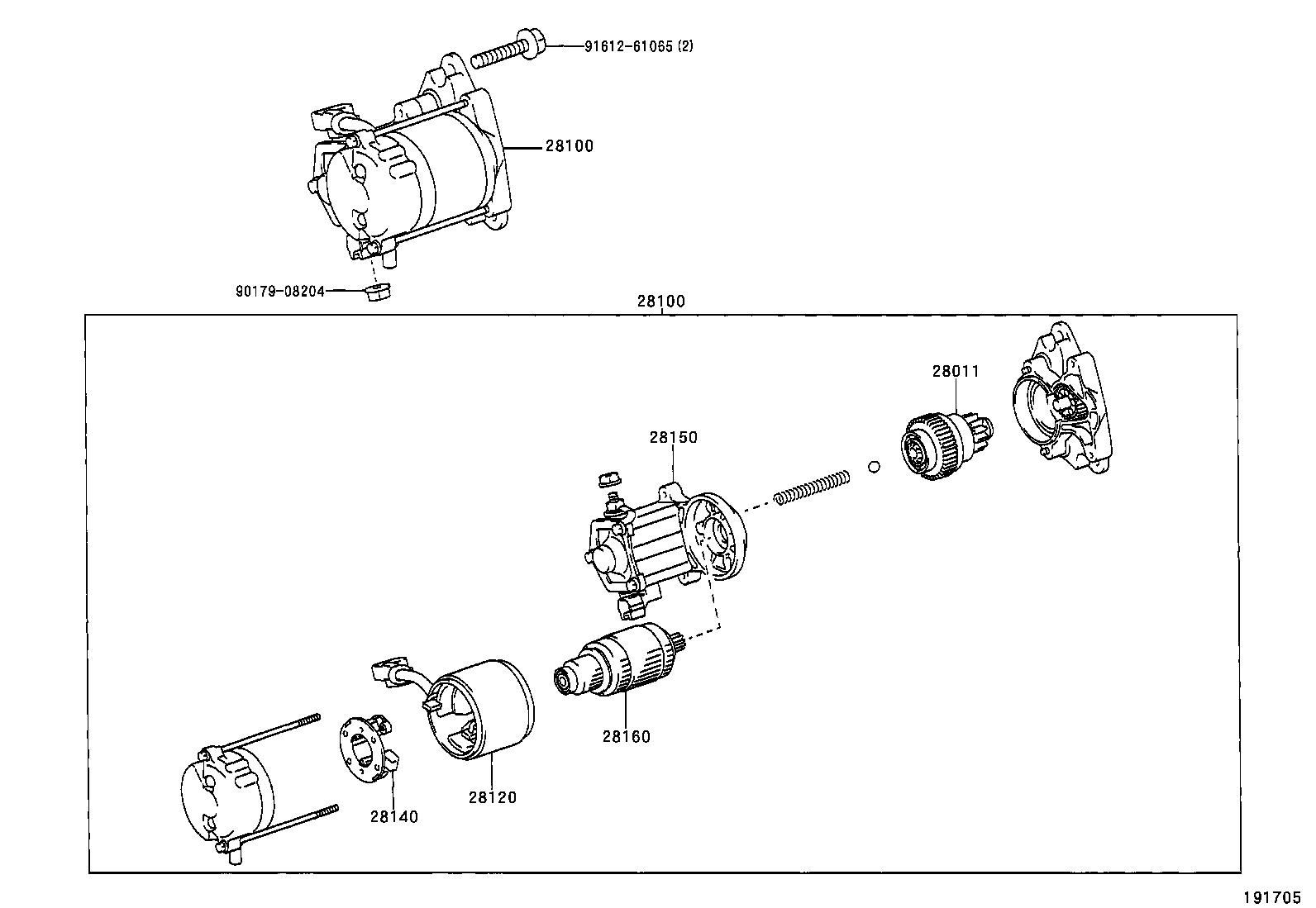 28130-64170 FRAME ASSY, STARTER COMMUTATOR END product image