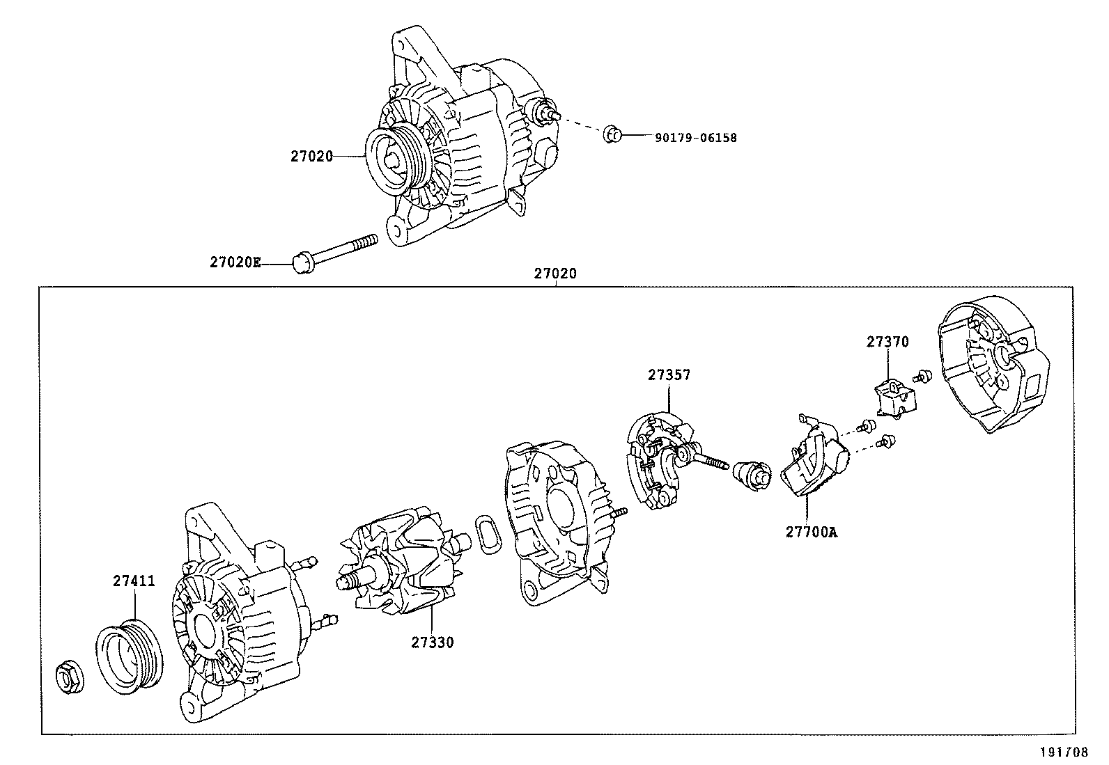 27403-0D030 PULLEY SET, ALTERNATOR product image
