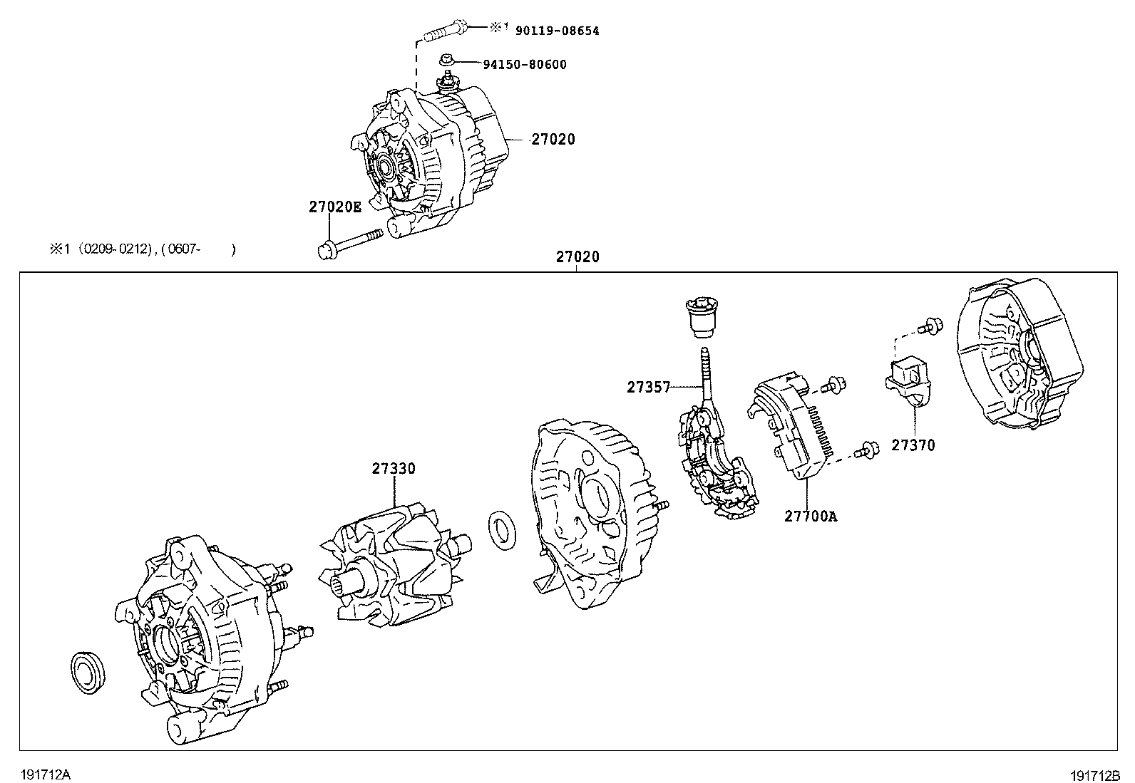27060-75280 ALTERNATOR ASSY product image