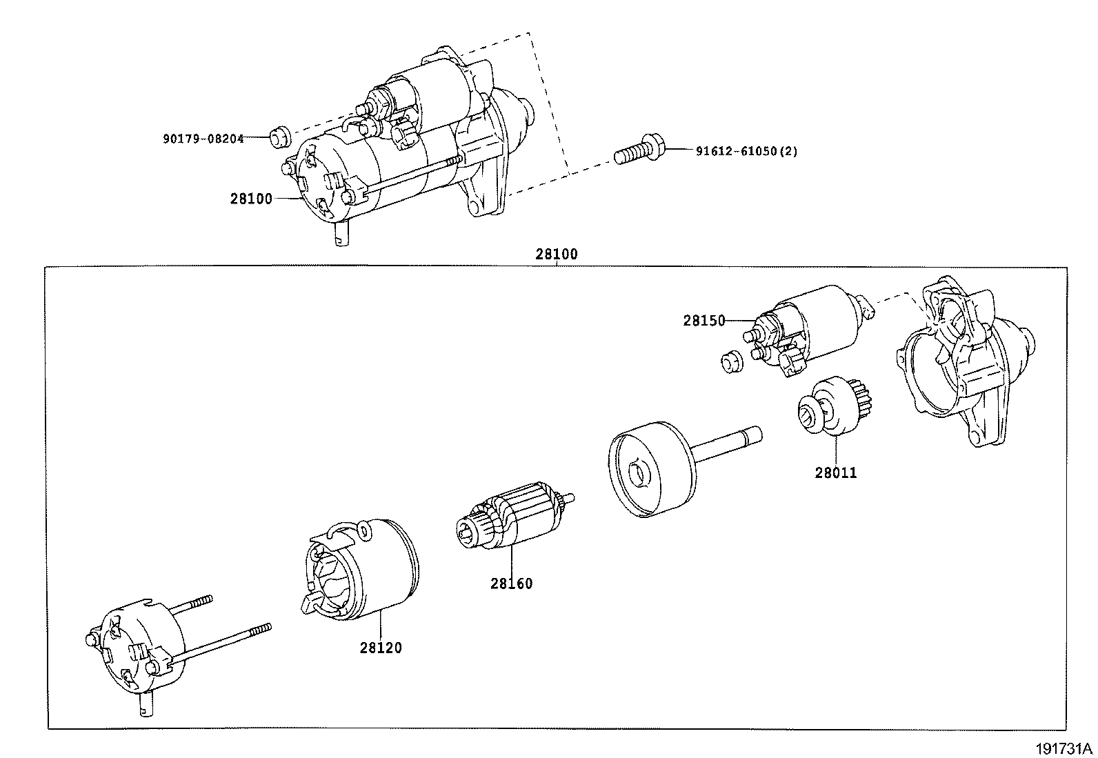 28150-46150 SWITCH ASSY, MAGNET STARTER product image