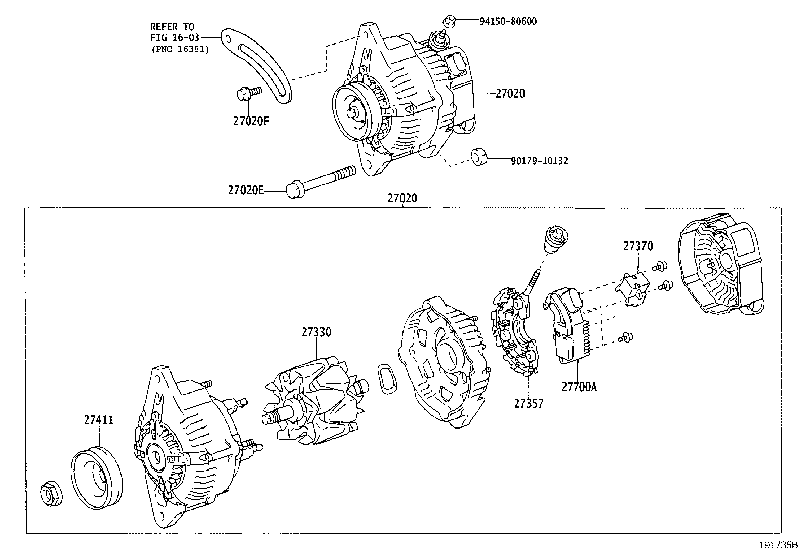 27060-64360 ALTERNATOR ASSY product image