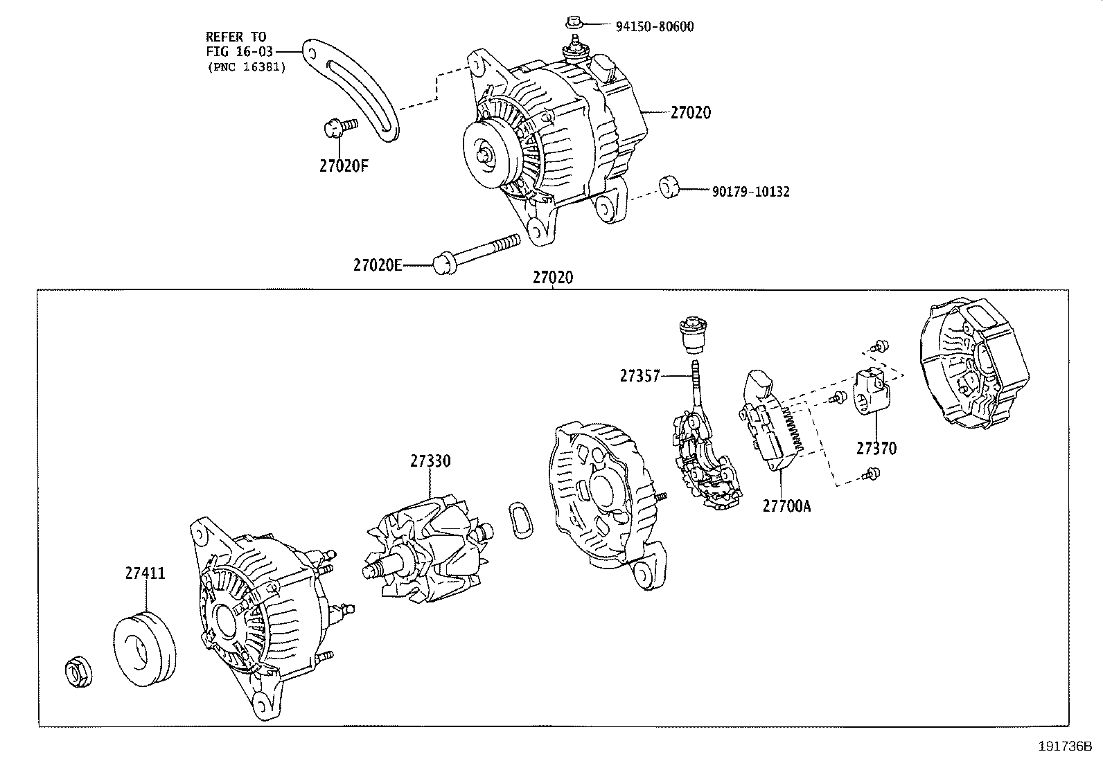 27060-64360 ALTERNATOR ASSY product image