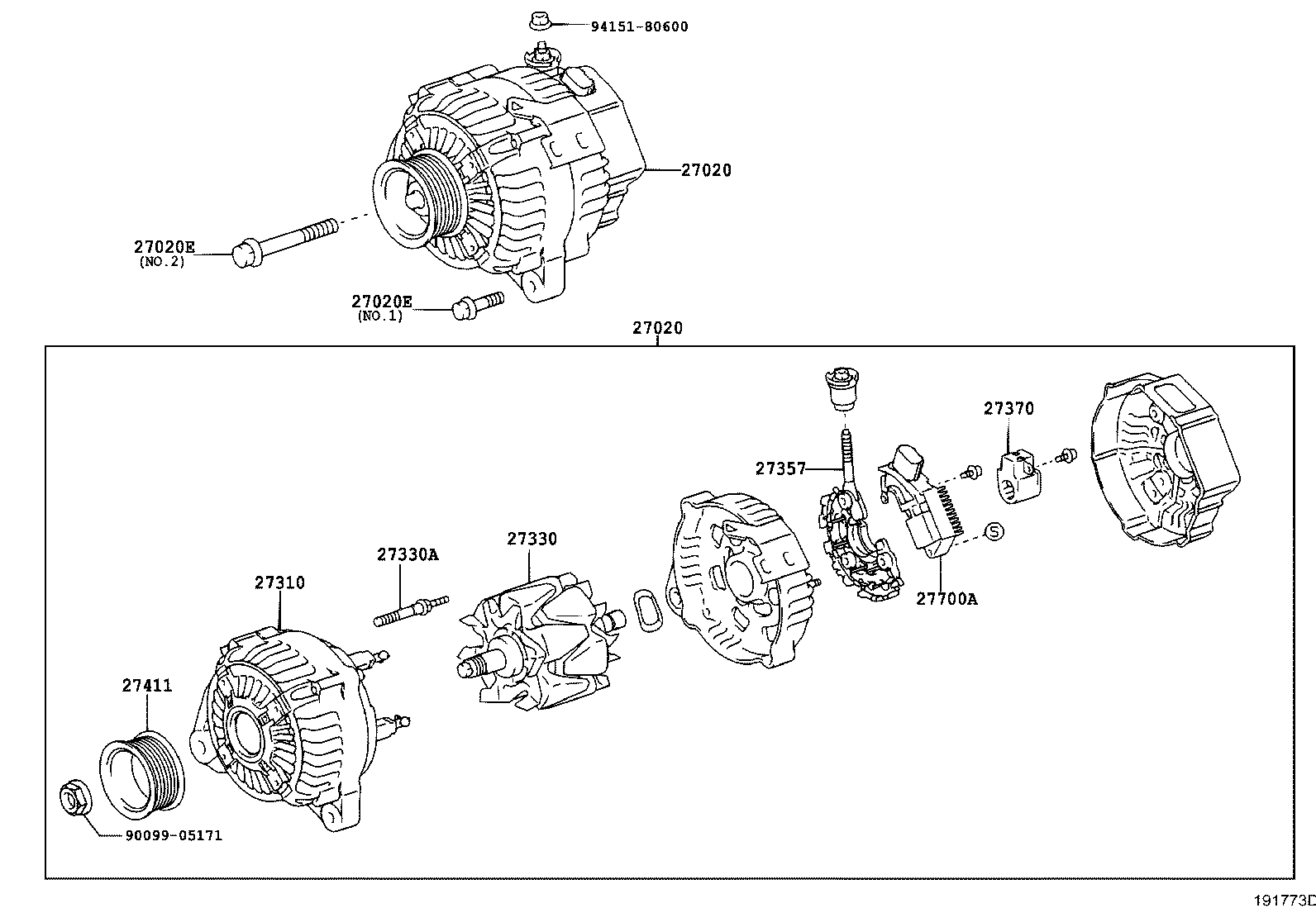 27060-28221 ALTERNATOR ASSY product image