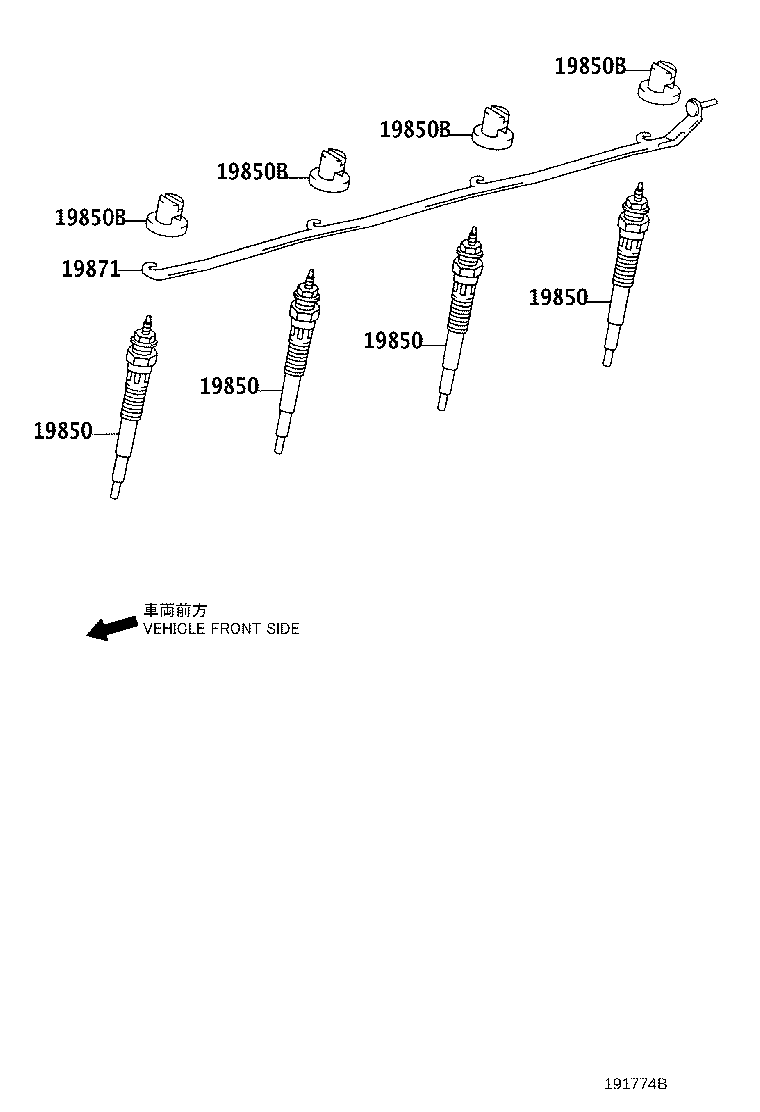 19871-0L010 CONNECTOR, GLOW PLUG NO.1 product image
