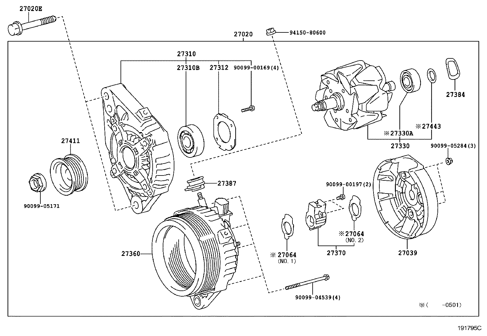 27060-31021 ALTERNATOR ASSY product image