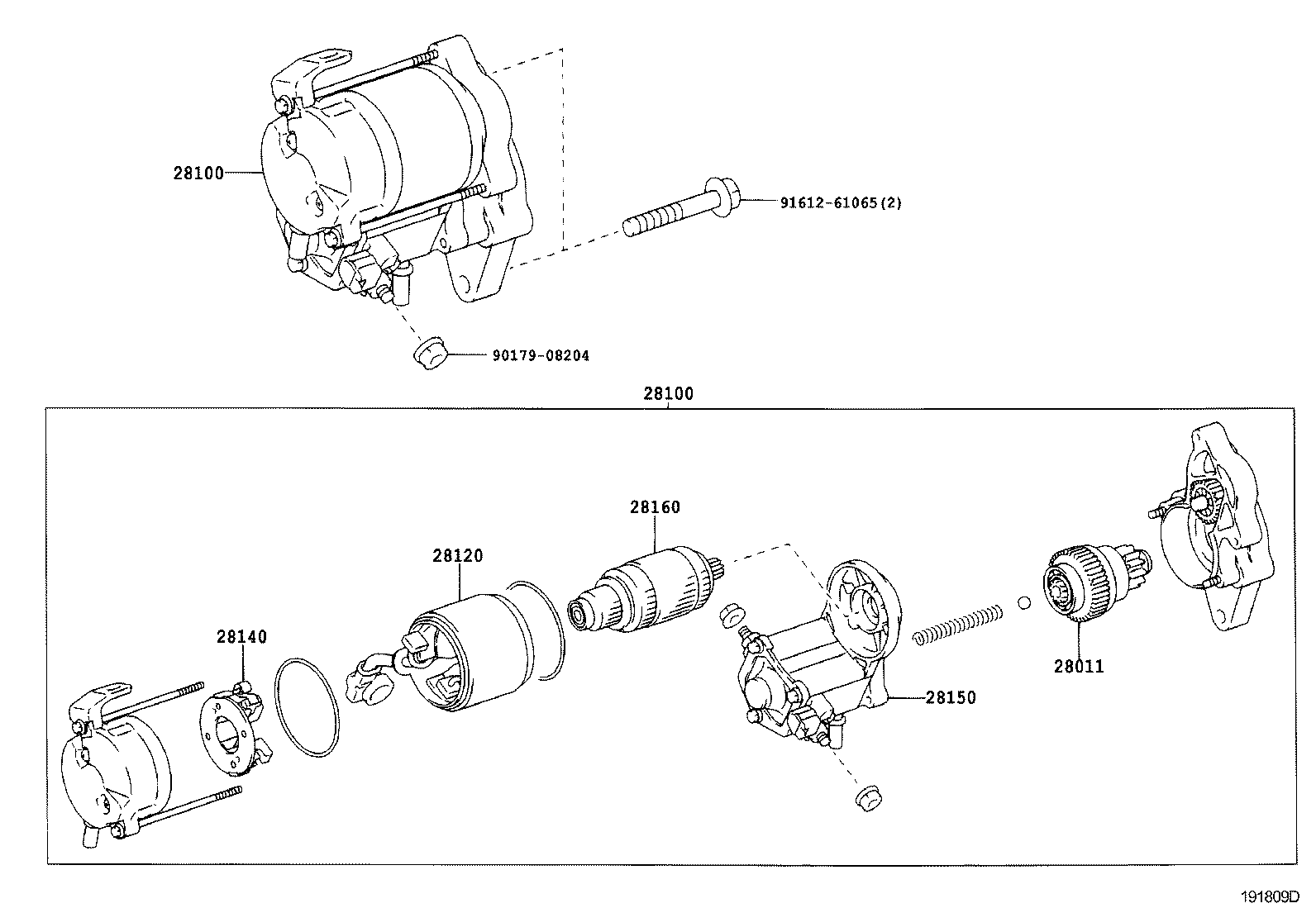 28130-16070 FRAME ASSY, STARTER COMMUTATOR END product image