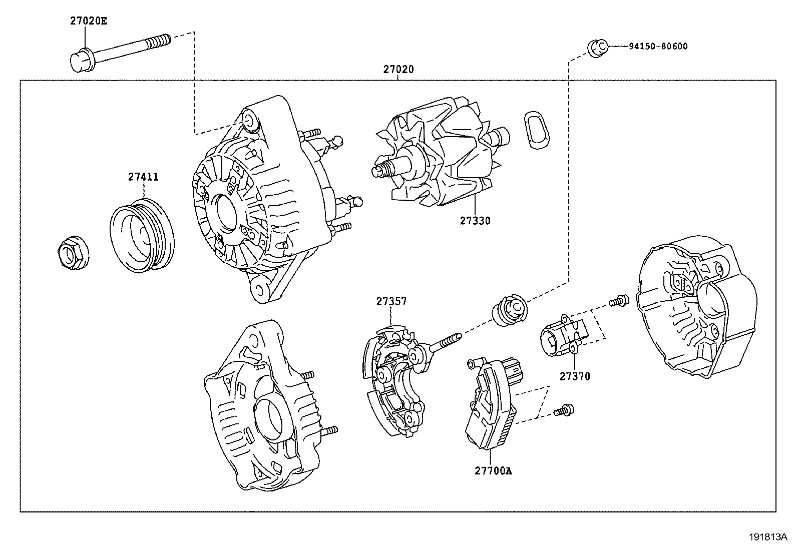 27060-75360 ALTERNATOR ASSY product image