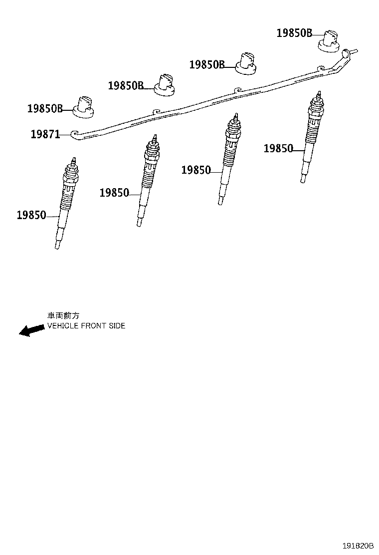 19871-30080 CONNECTOR, GLOW PLUG NO.1 product image