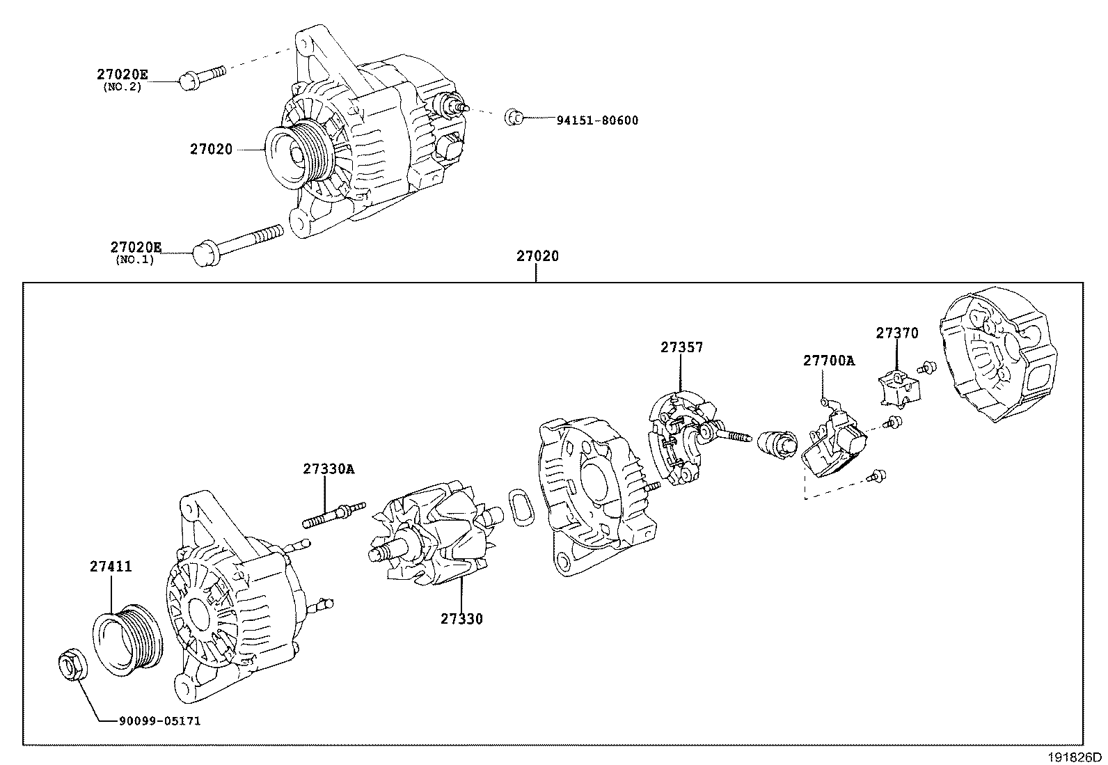 27060-28221 ALTERNATOR ASSY product image