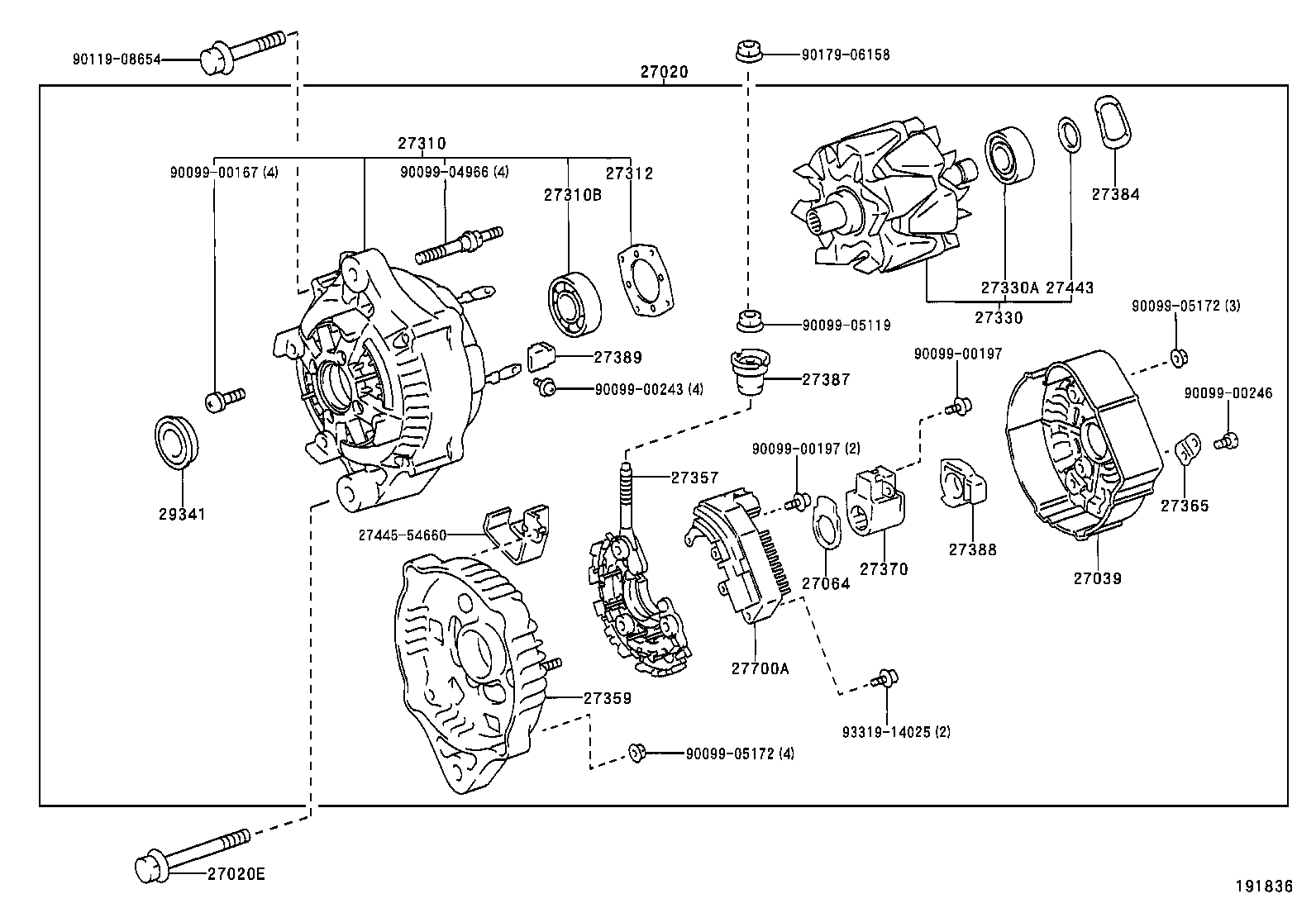 27060-54370 ALTERNATOR ASSY product image