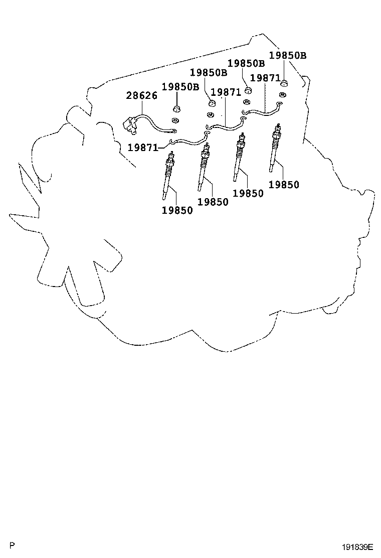 19879-78010 WIRE, GLOW PLUG GROUND product image