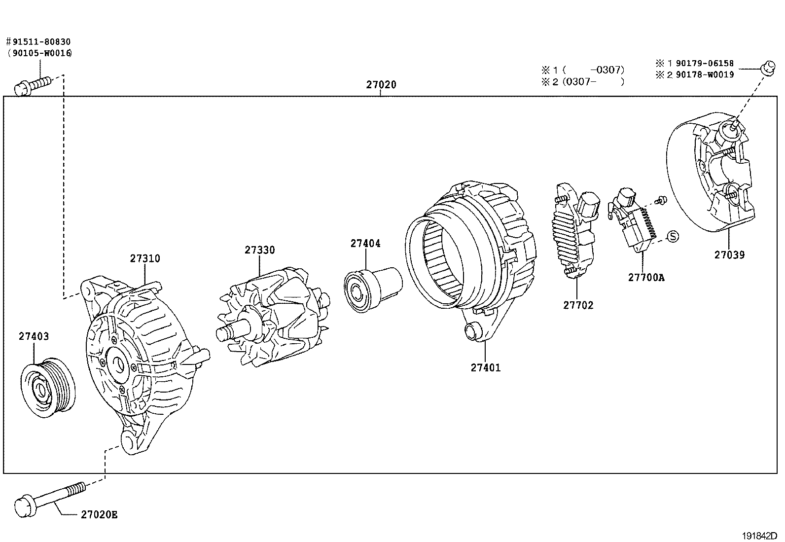 27060-0H070 ALTERNATOR ASSY product image