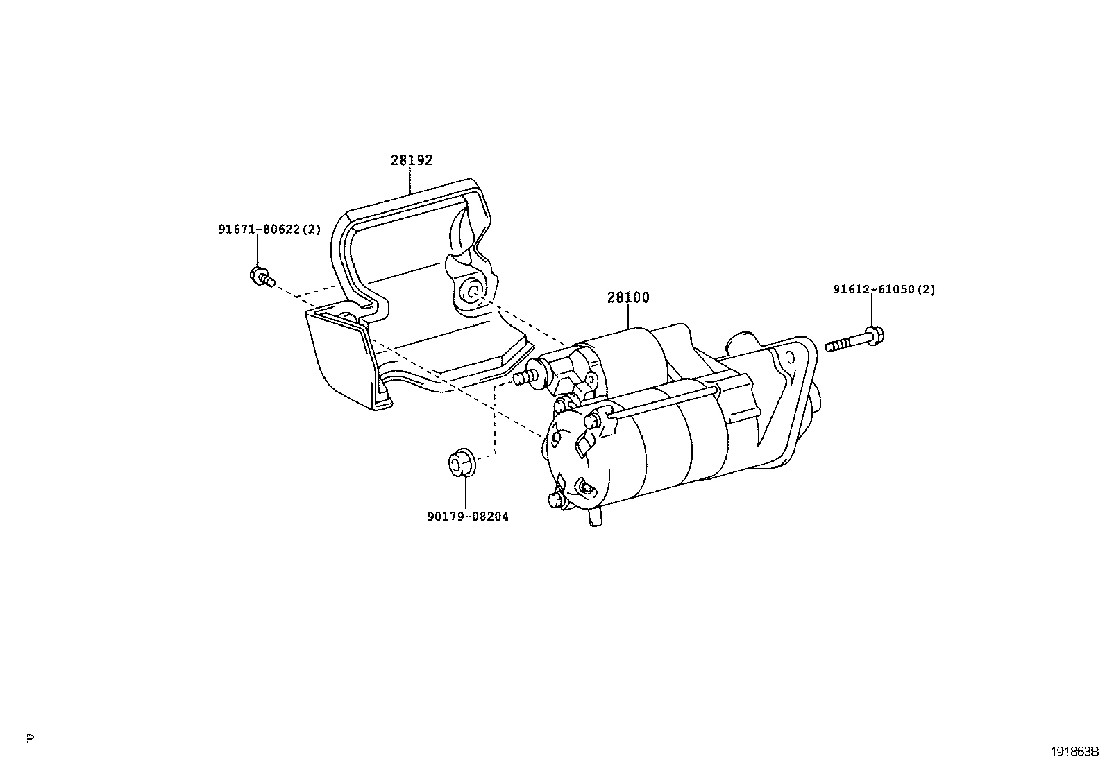 28192-23010 COVER, STARTER product image
