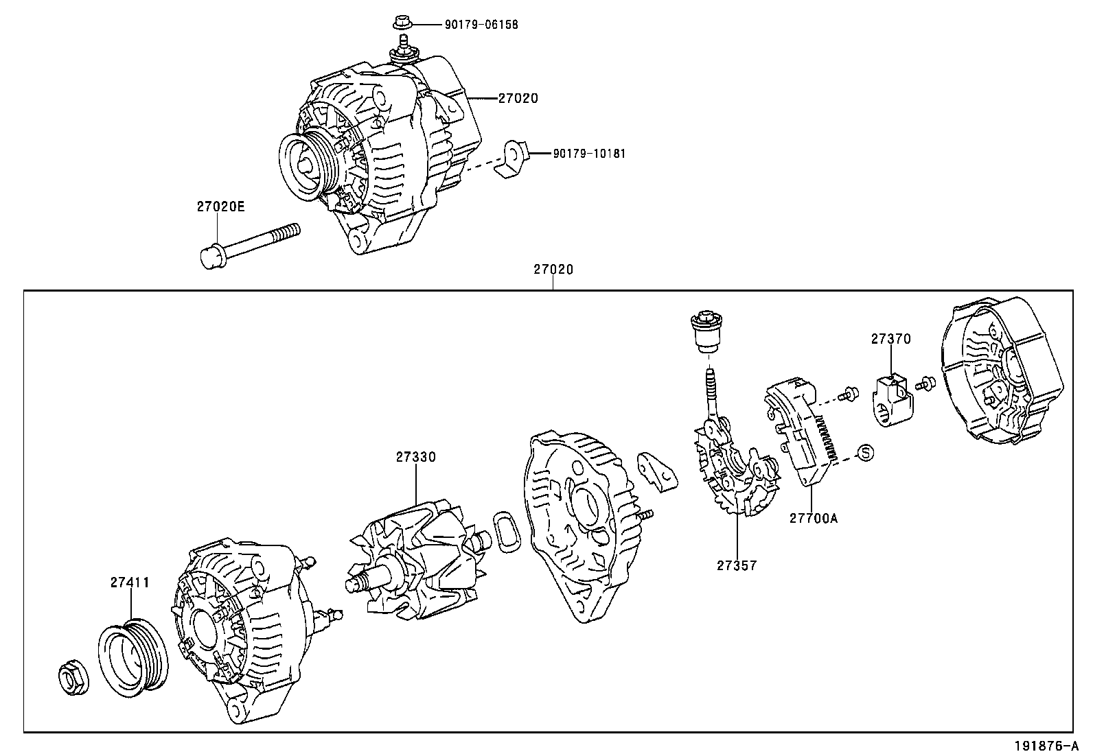 Toyota 27330-67100 ROTOR ASSY, ALTERNATOR