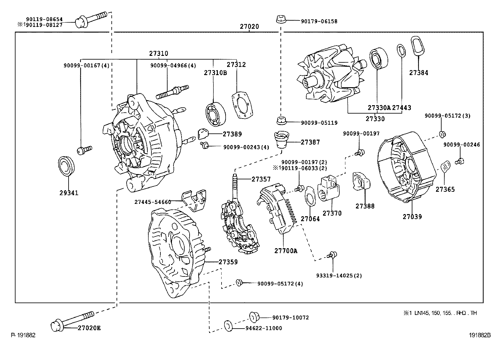 27060-75180 ALTERNATOR ASSY product image