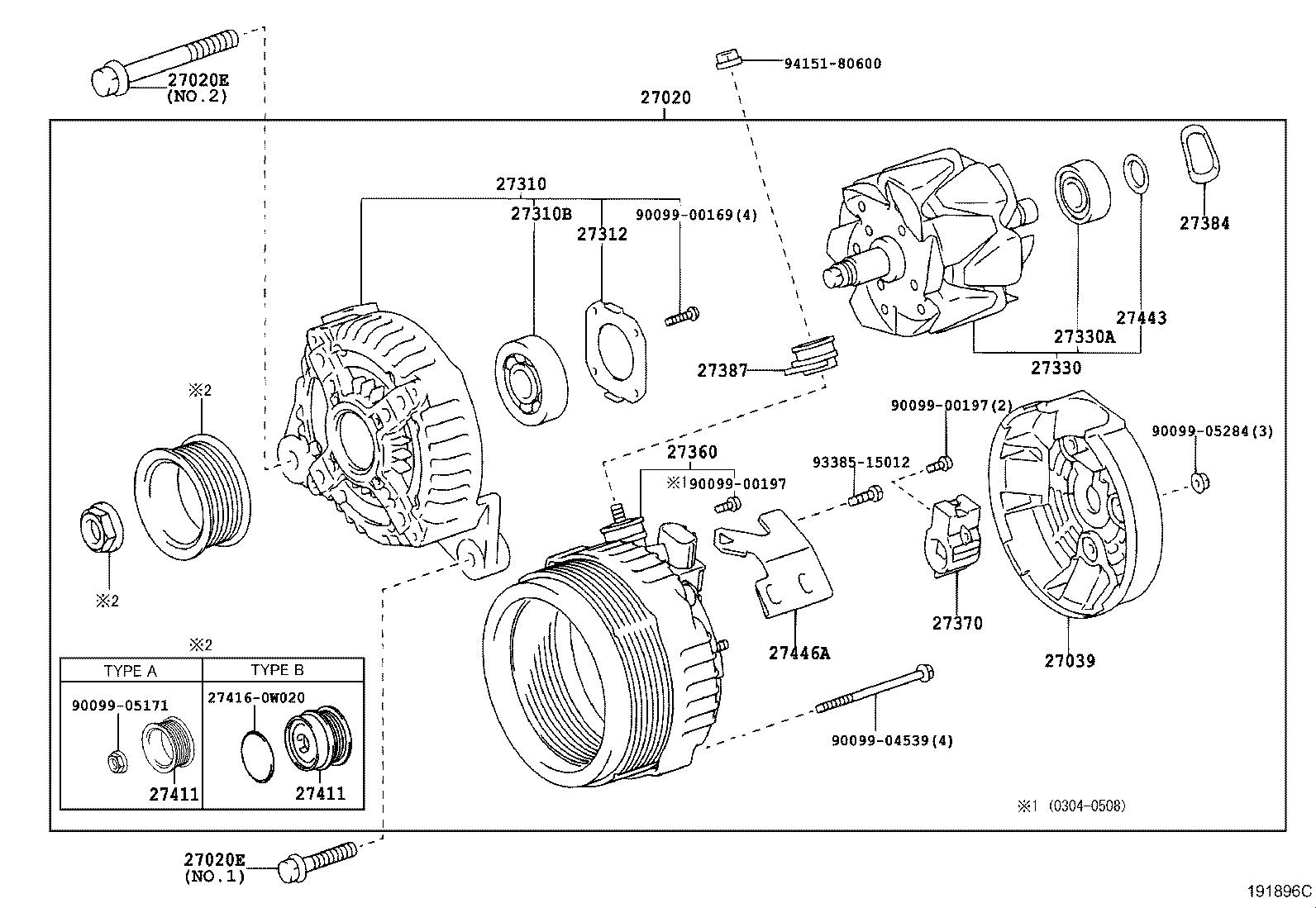 27060-28221 ALTERNATOR ASSY product image