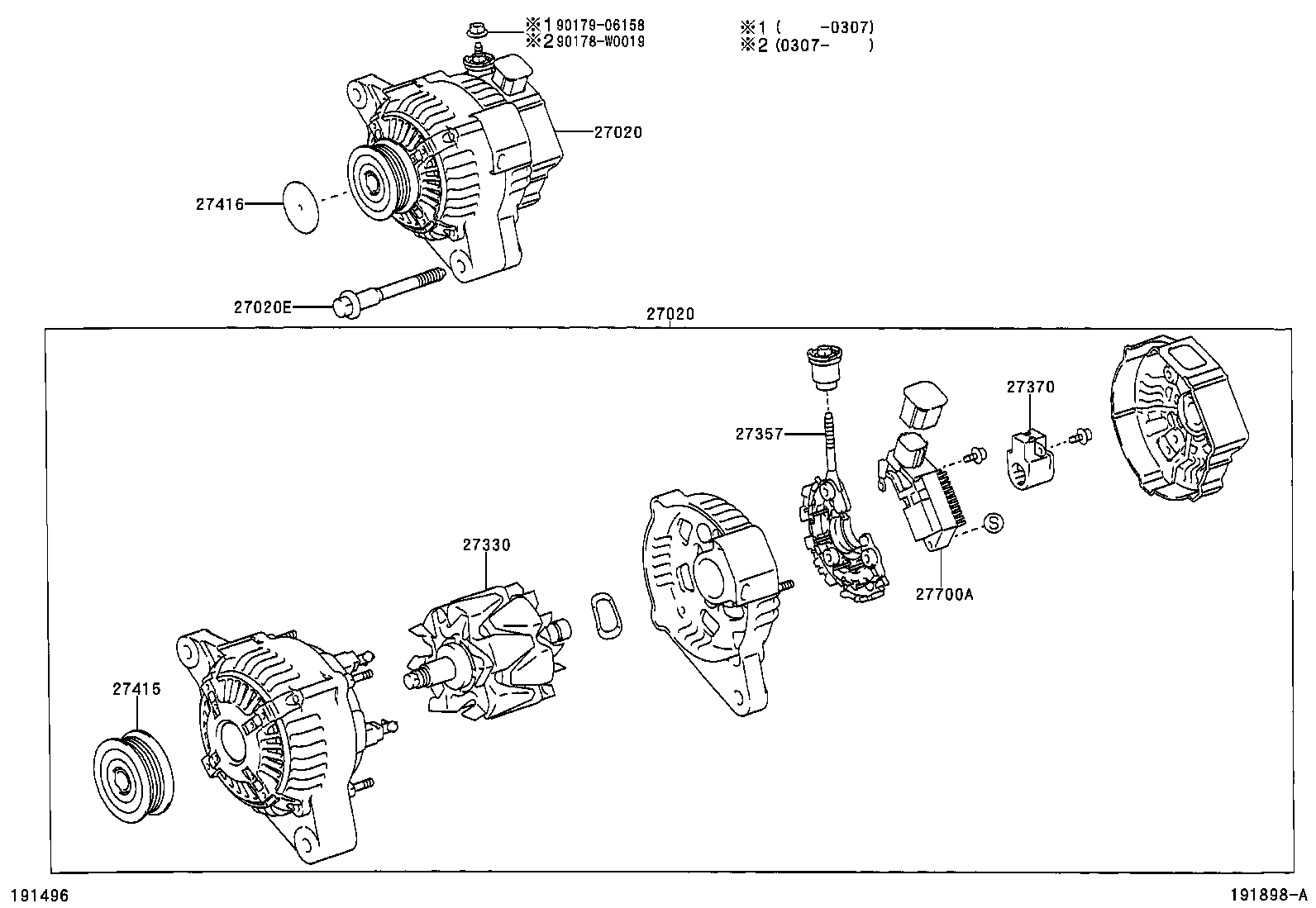 27060-0H070 ALTERNATOR ASSY product image