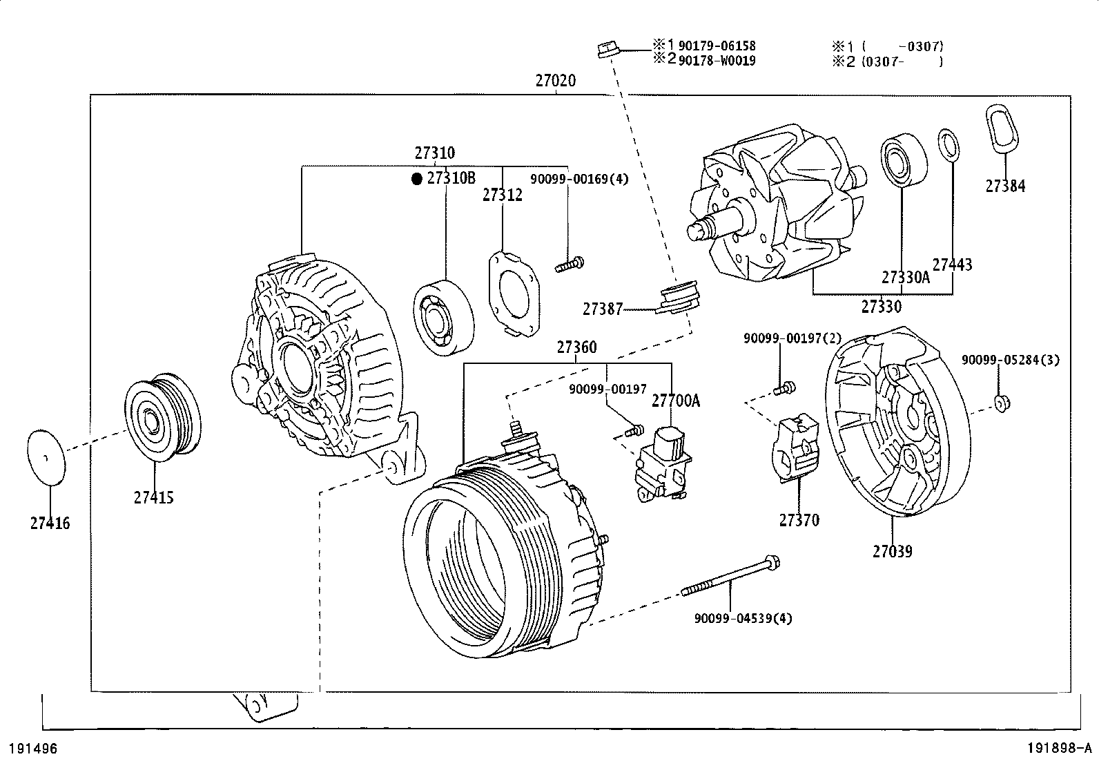 27060-0H070 ALTERNATOR ASSY product image