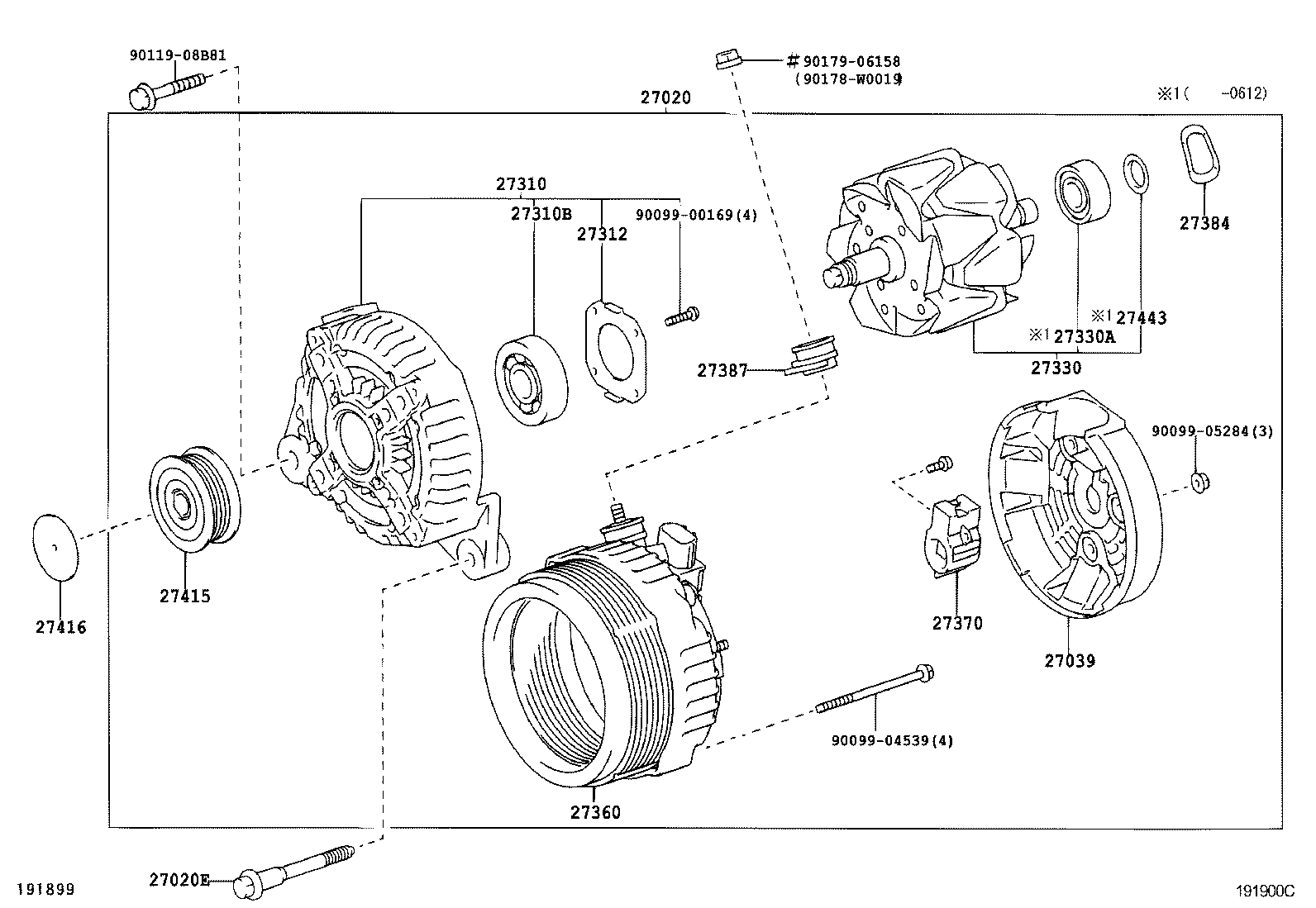 27060-22210 ALTERNATOR ASSY product image