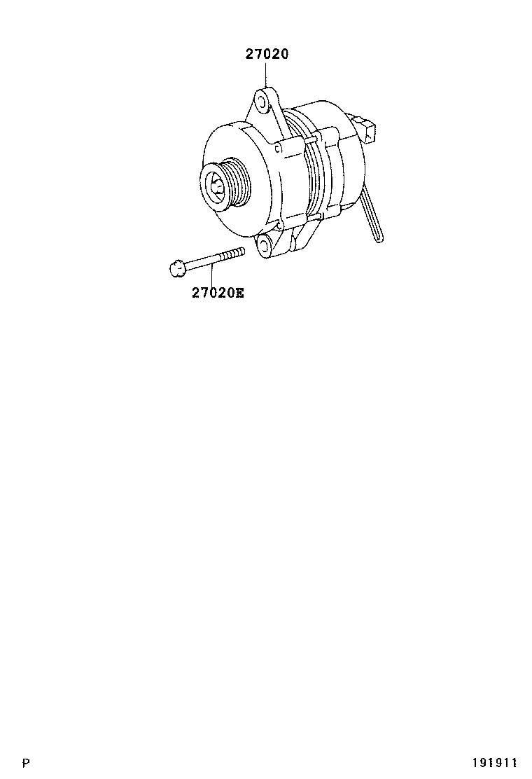 27310-06030 FRAME ASSY, DRIVE END, ALTERNATOR product image