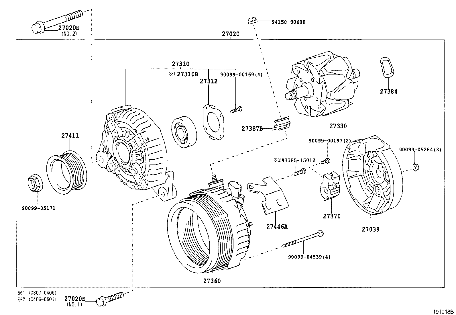 27060-20310 ALTERNATOR ASSY product image