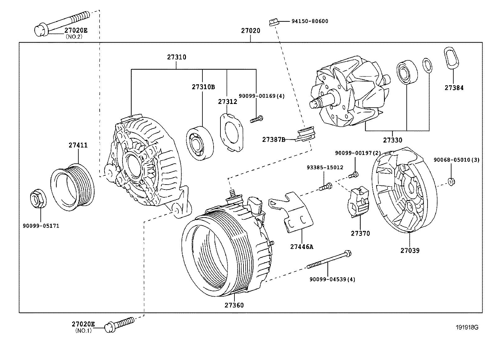 27039-0A110 COVER, ALTERNATOR REAR END product image