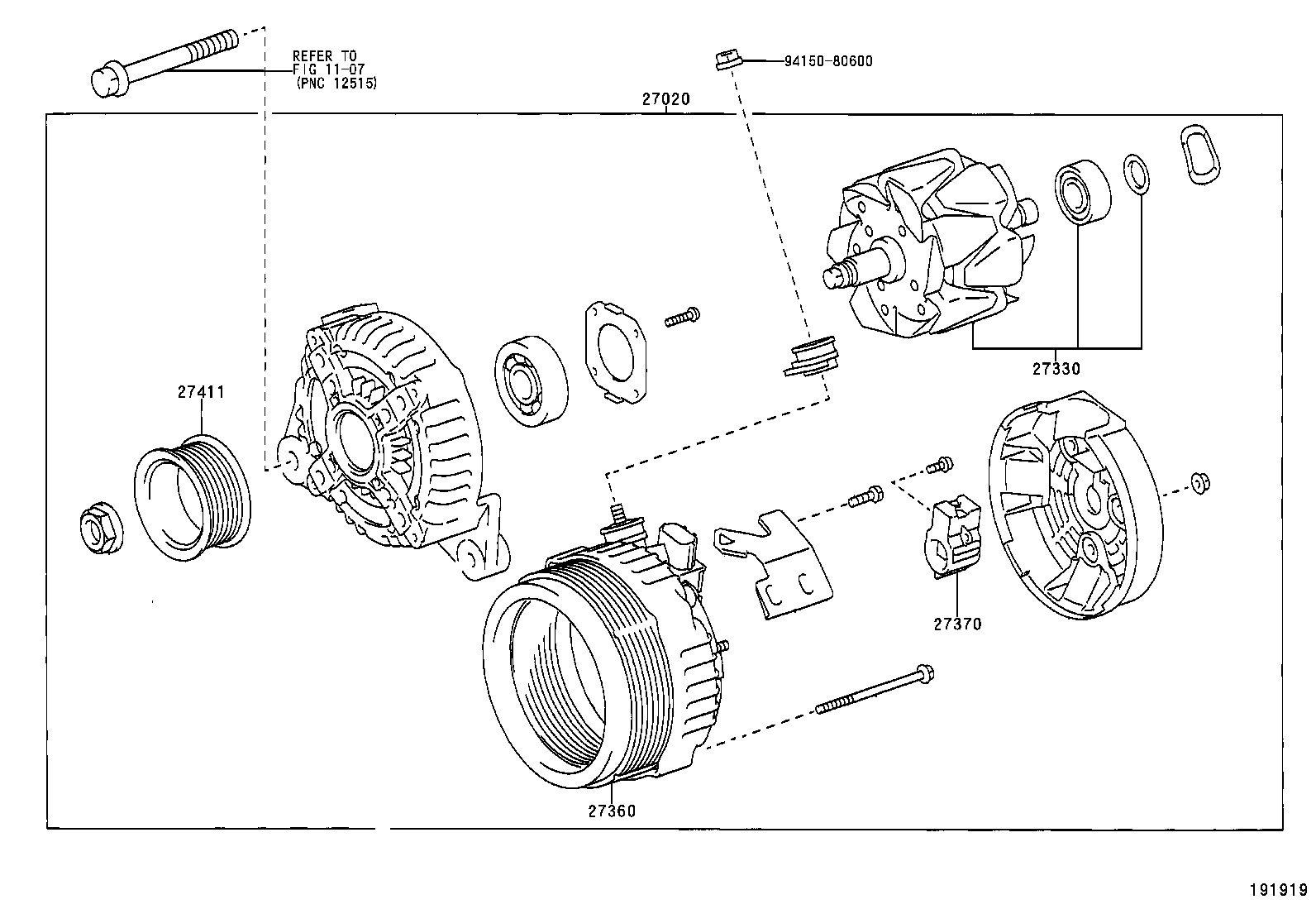 27060-20250 ALTERNATOR ASSY product image