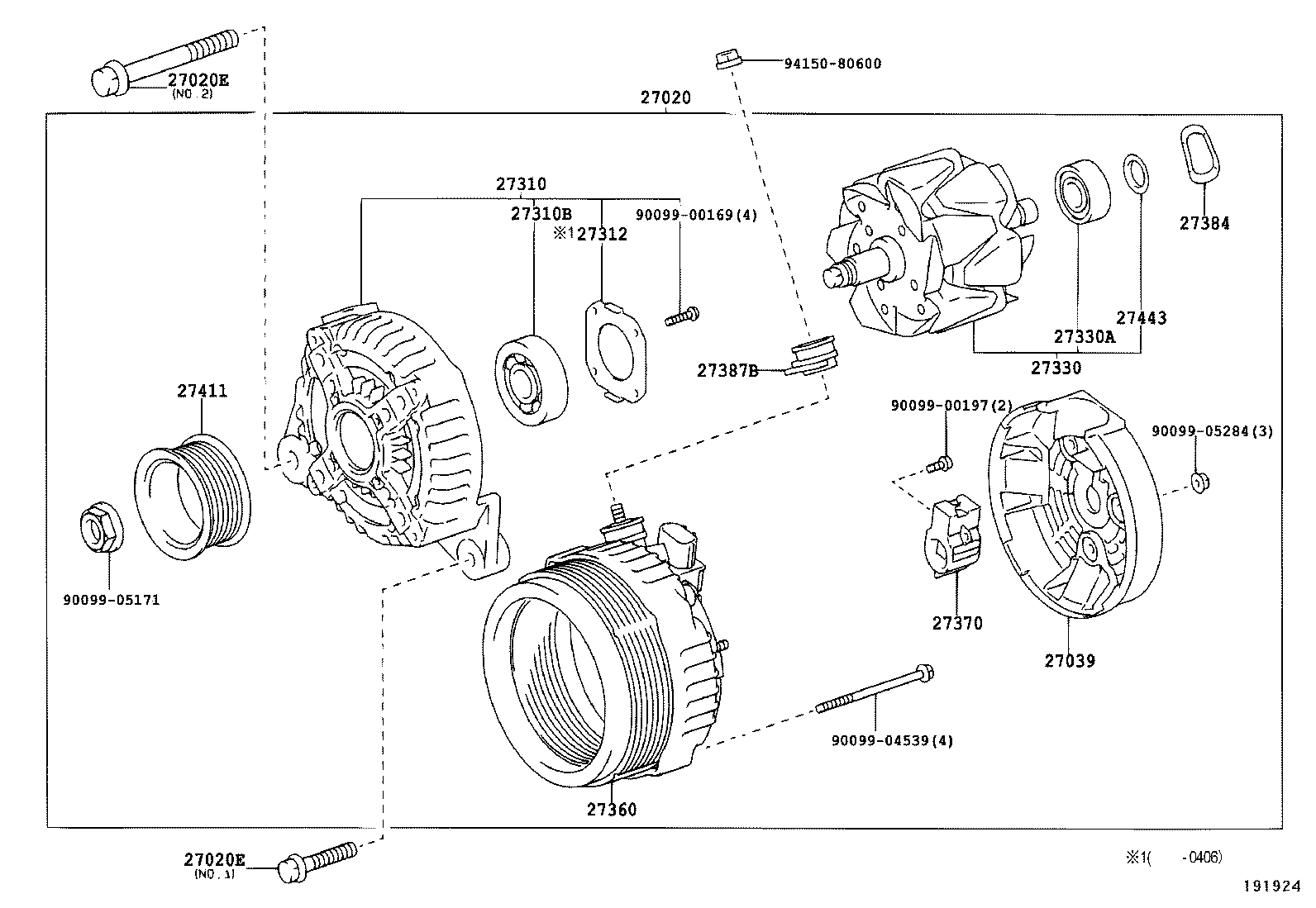 27060-28280 ALTERNATOR ASSY product image