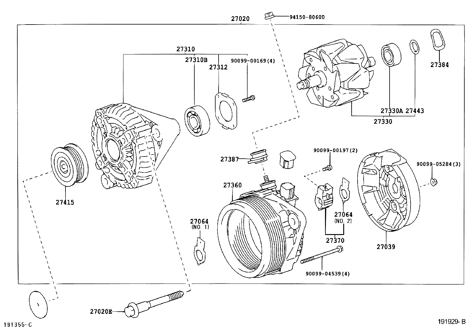 27060-22130 ALTERNATOR ASSY product image