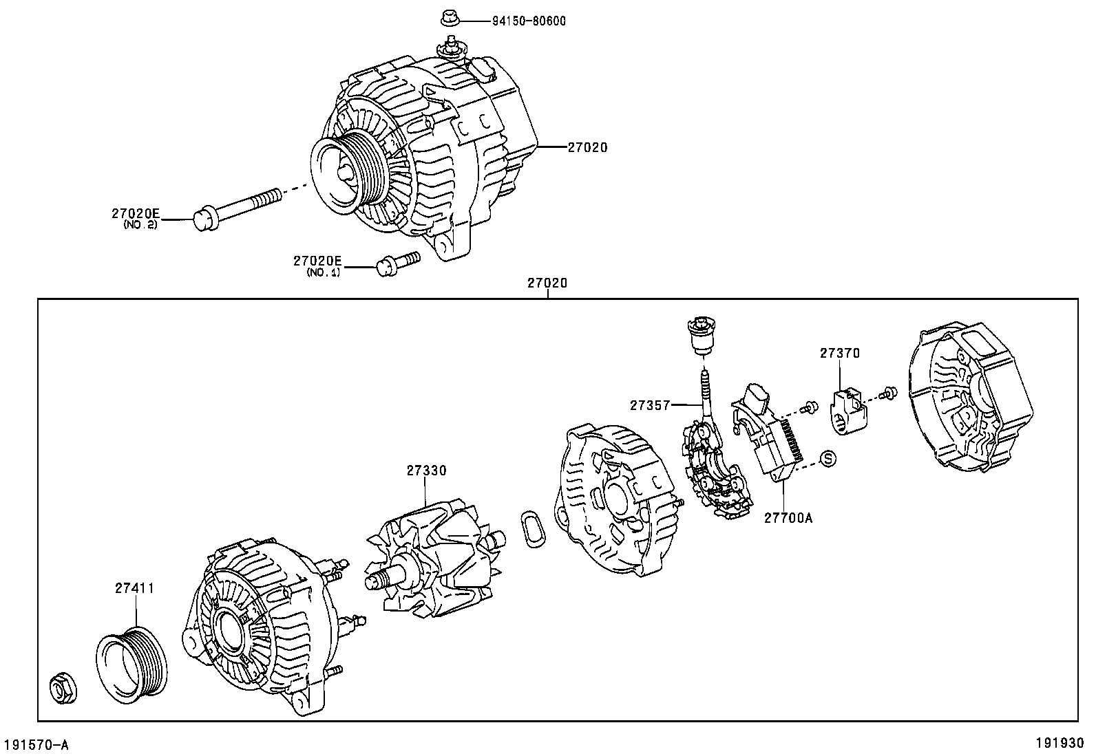 27060-22130 ALTERNATOR ASSY product image