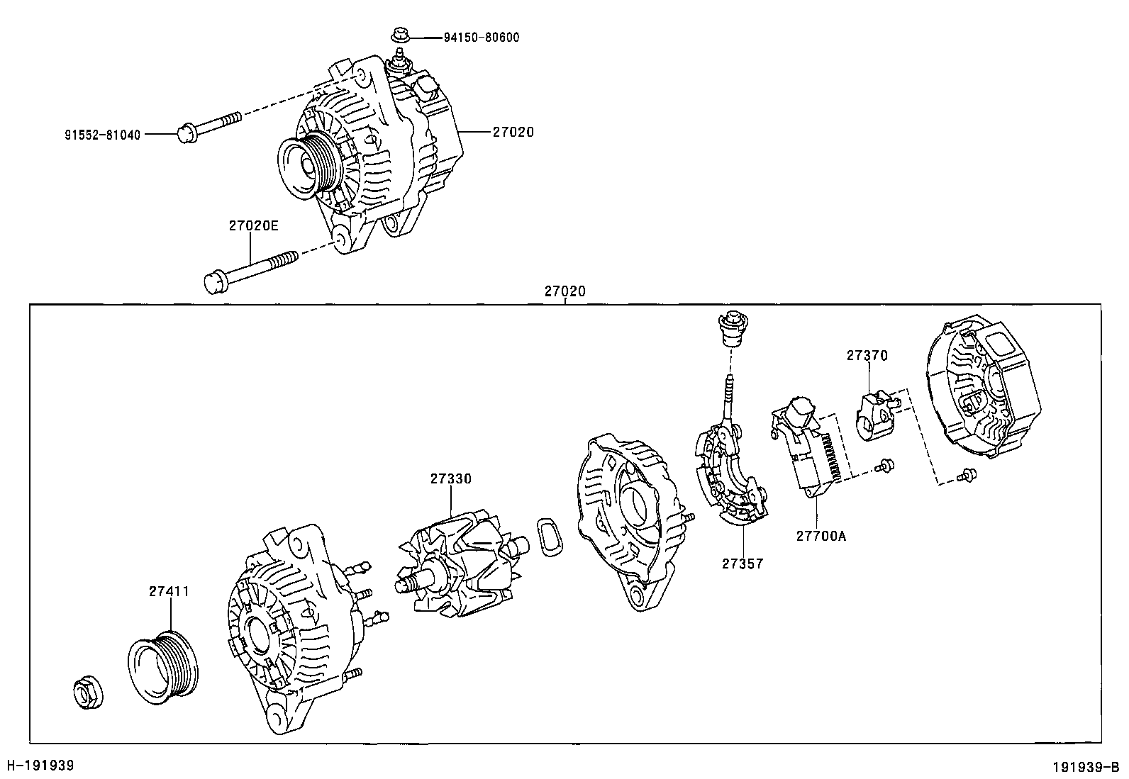 27060-75010 ALTERNATOR ASSY product image