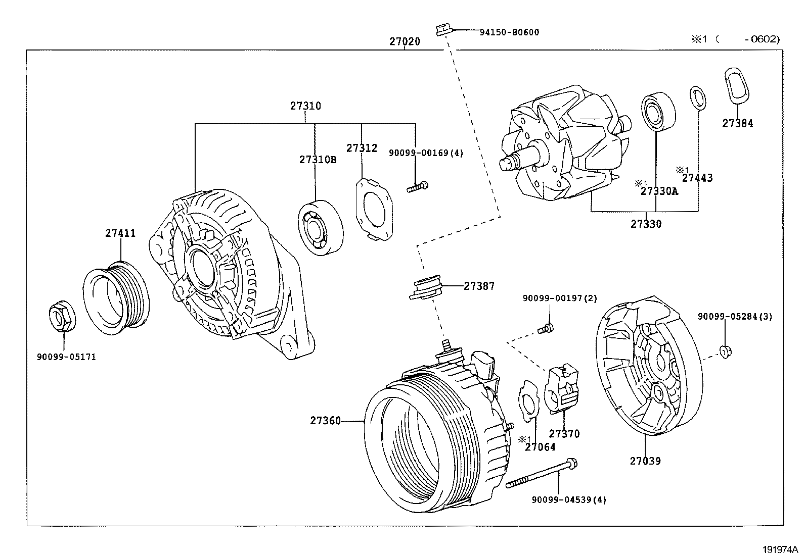 27060-20280 ALTERNATOR ASSY product image