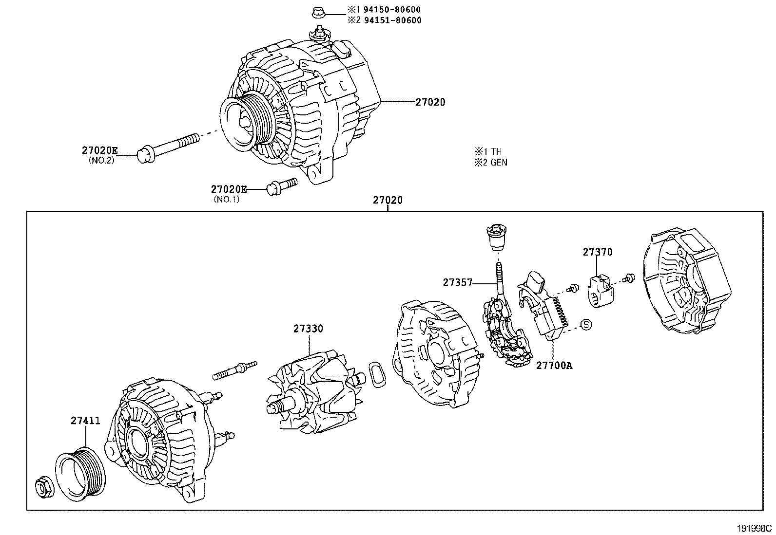27039-0A110 COVER, ALTERNATOR REAR END product image