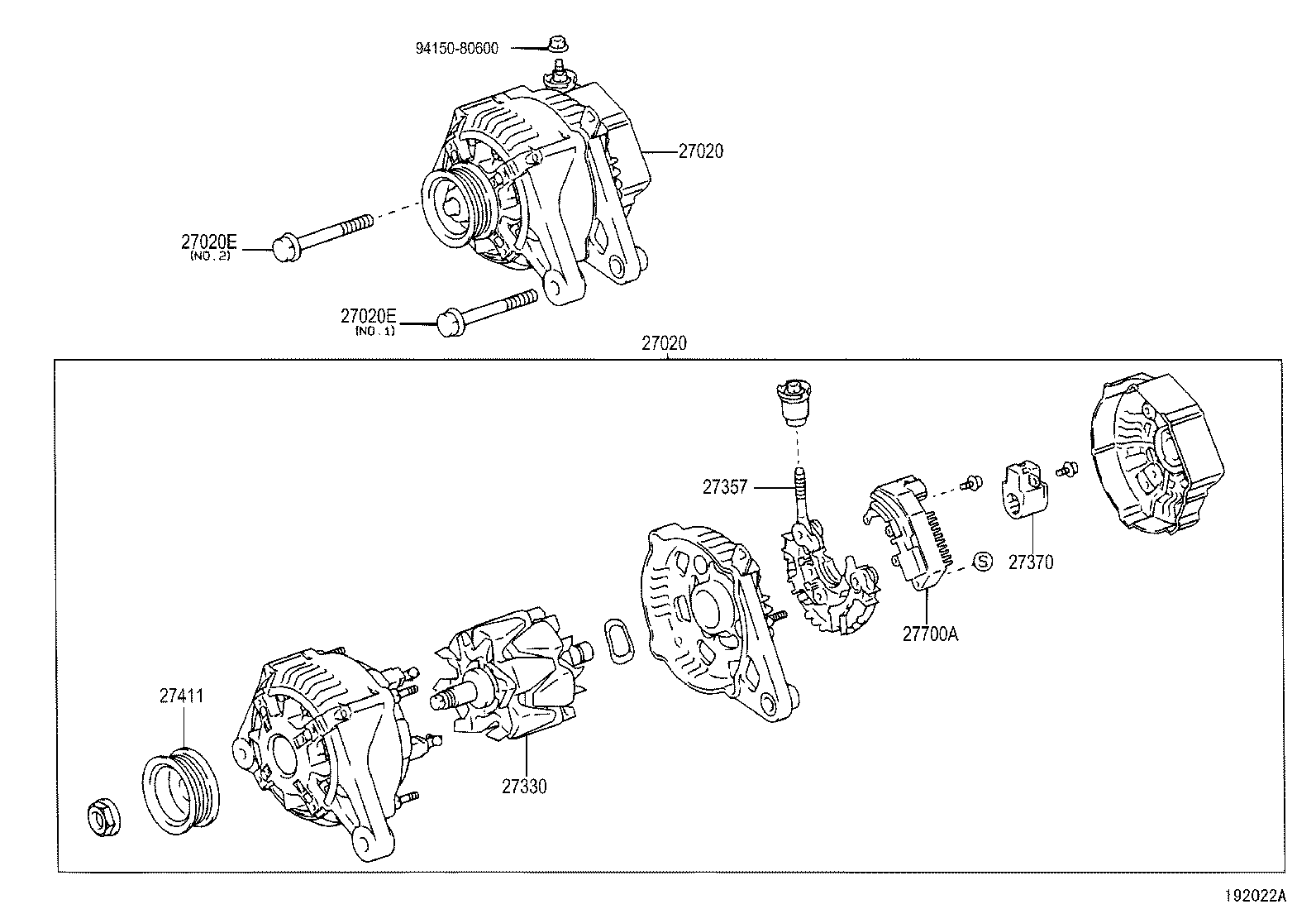 27039-0P070 COVER, ALTERNATOR REAR END product image