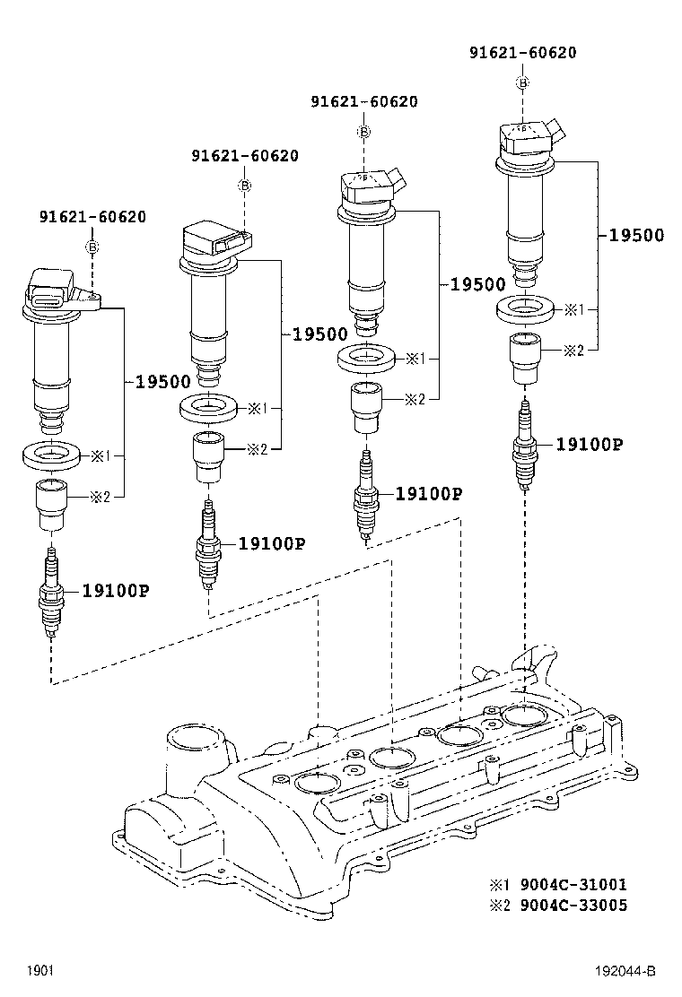 19500-B0010 COIL ASSY, IGNITION product image