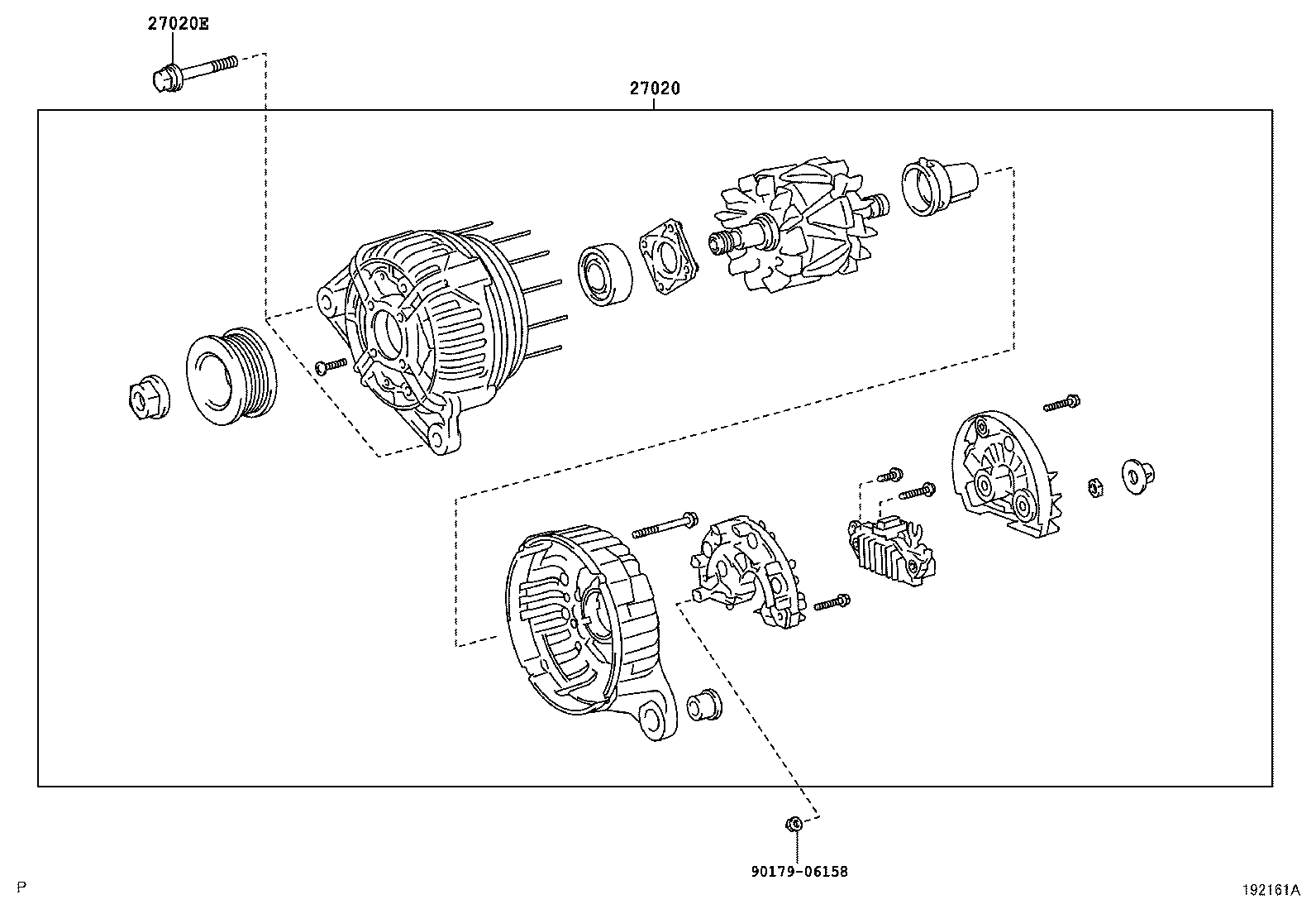 Toyota 27370-0C170 HOLDER ASSY, ALTERNATOR BRUSH