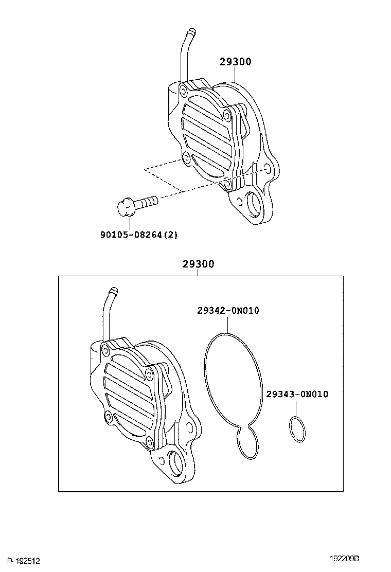 29613-27020 HOSE, VACUUM PUMP OIL OUTLET product image