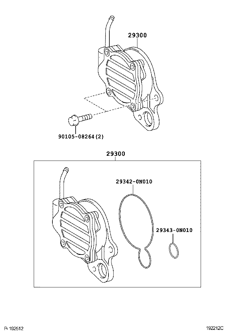 29611-27030 HOSE, VACUUM PUMP OIL INLET product image