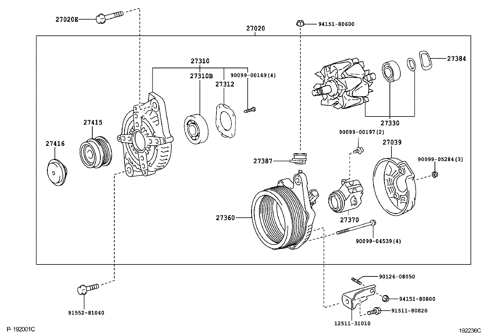 27360-31460 COIL ASSY, ALTERNATOR product image