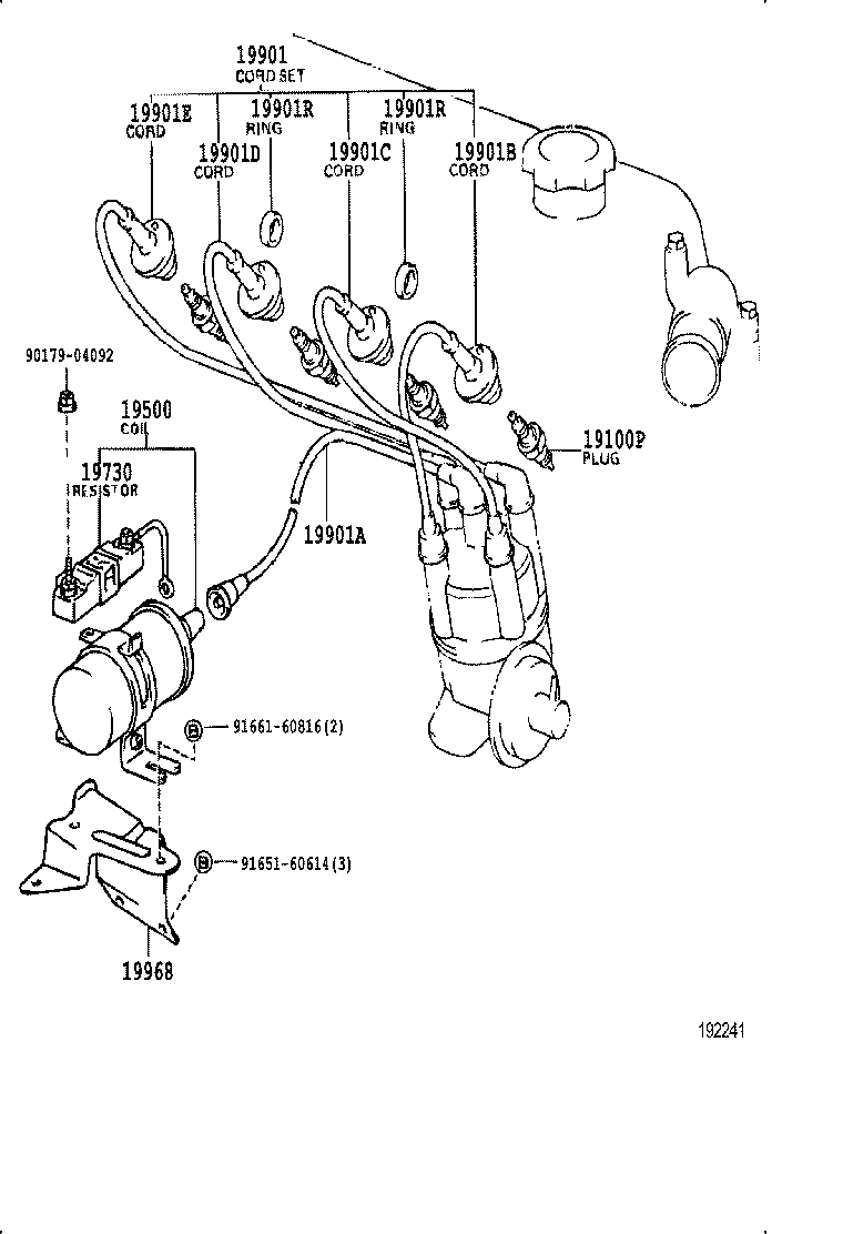 19968-31010 BRACKET, IGNITION COIL product image