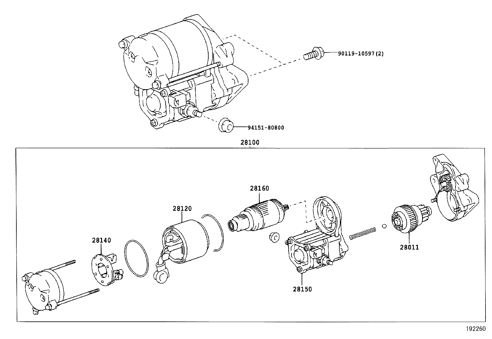 28120-28050 YOKE ASSY, STARTER product image
