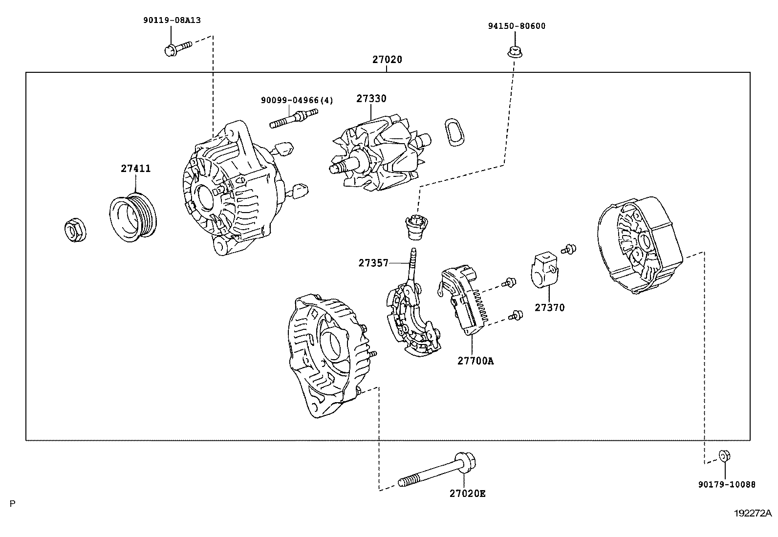 27060-30150 ALTERNATOR ASSY product image