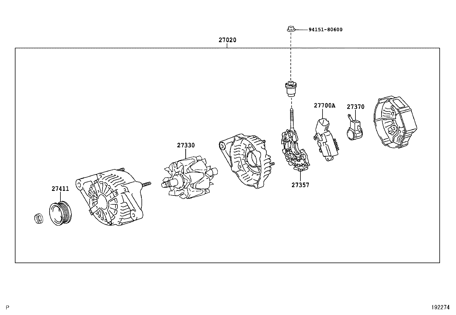 27360-37010 COIL ASSY, ALTERNATOR product image