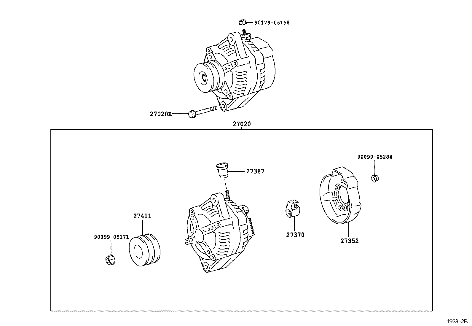 27060-75260 ALTERNATOR ASSY product image
