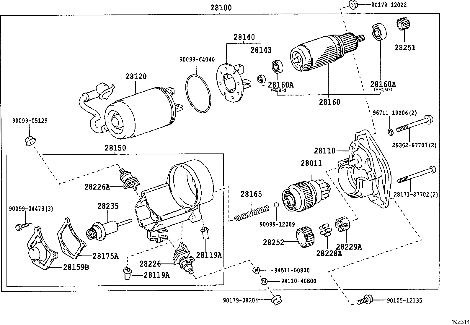 28150-75101 SWITCH ASSY, MAGNET STARTER product image